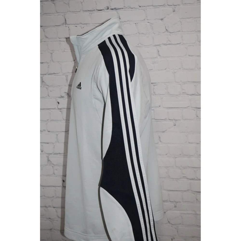 Adidas 1/4 Zip Pullover Mens Large Light Blue Clima365 Golf Gym Year 2007 **
